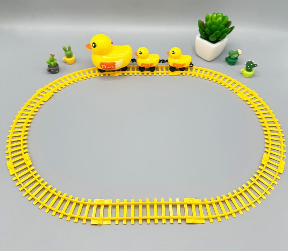 Yellow Duck Electric Rail Train Set For Kids