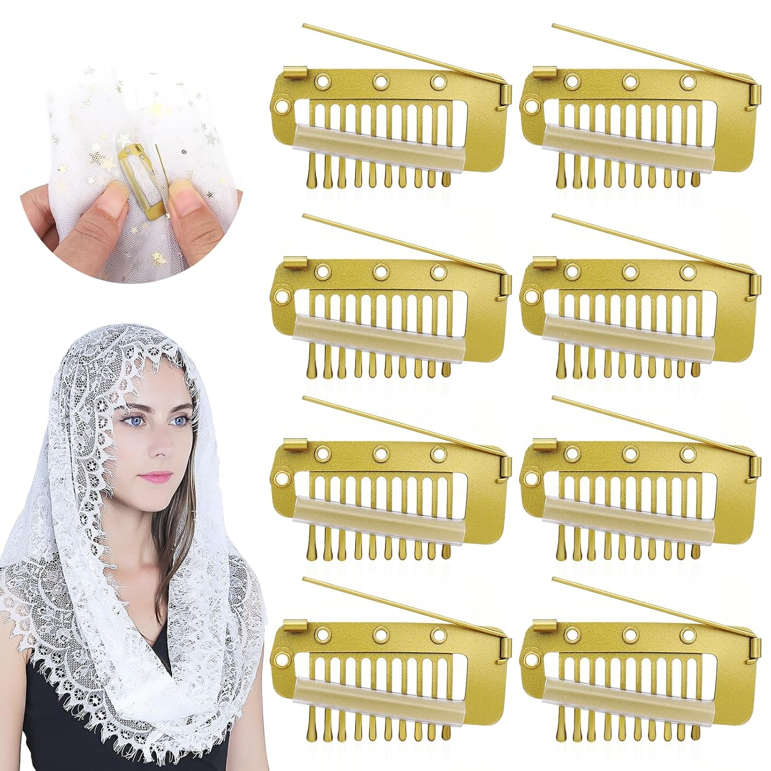 Hijab Pins Dupatta Clip Scarf Clip for Women Girls Secure Scarf Fastener Lightweight Daily Wear Accessory