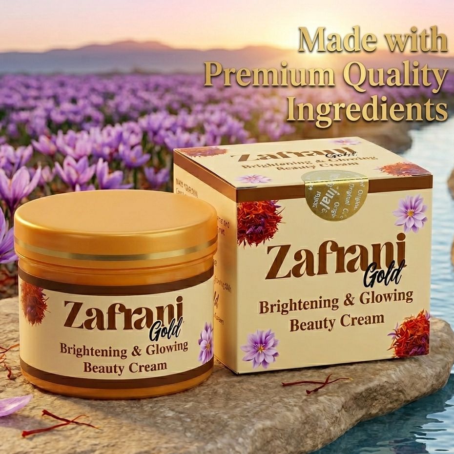 Zafrani Whitening Cream  Imported Korean formula Zafrani Gold Brightening & Glowing Beauty Cream  Natural Brightening Skin Cream for Face & Body, Whitening Cream for Women & Men