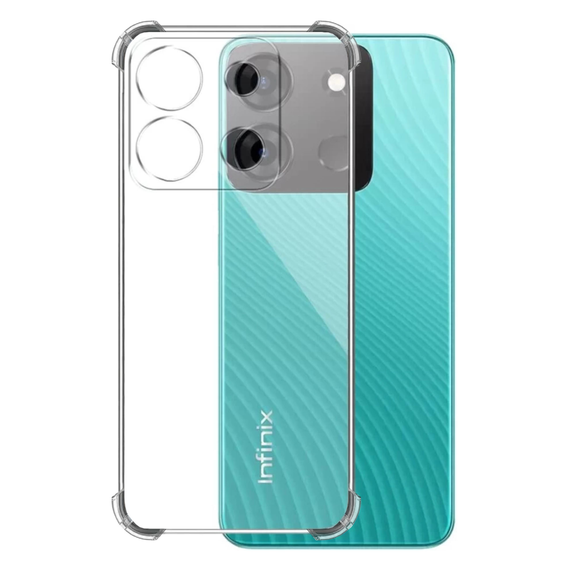 Tecno Spark Go infinix Smart Back Cover Transparent Extra