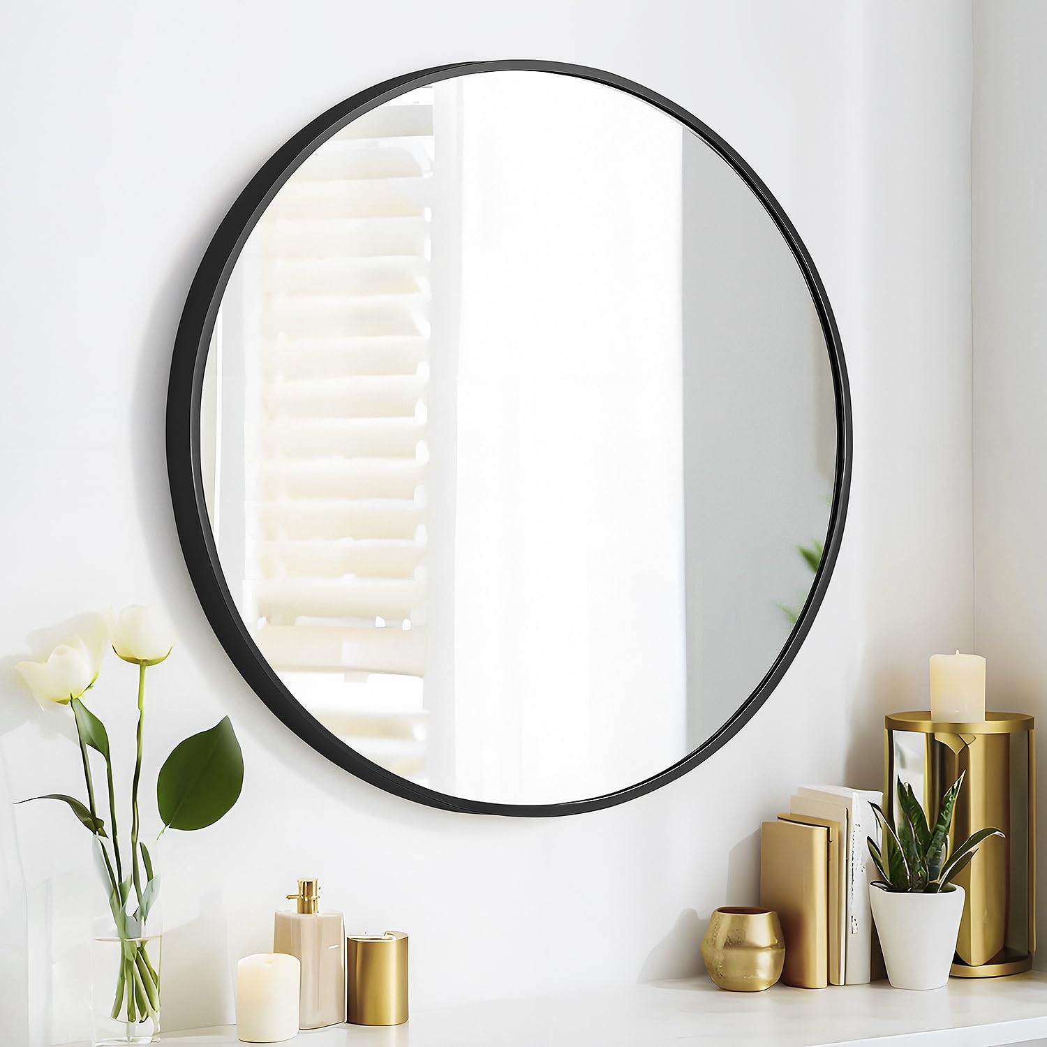 Trusted Trends | High-Definition Vanity Mirror – Round 24x24 Inches - Timeless Elegance