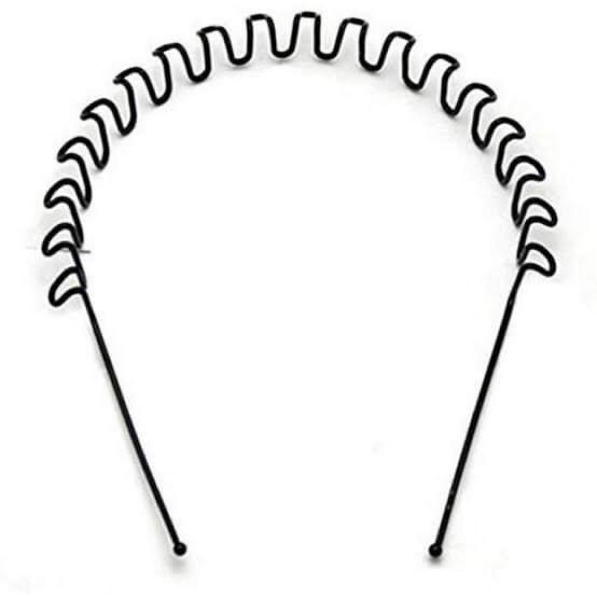 Black Color Zigzag Wavy Hair Band For Men & Women