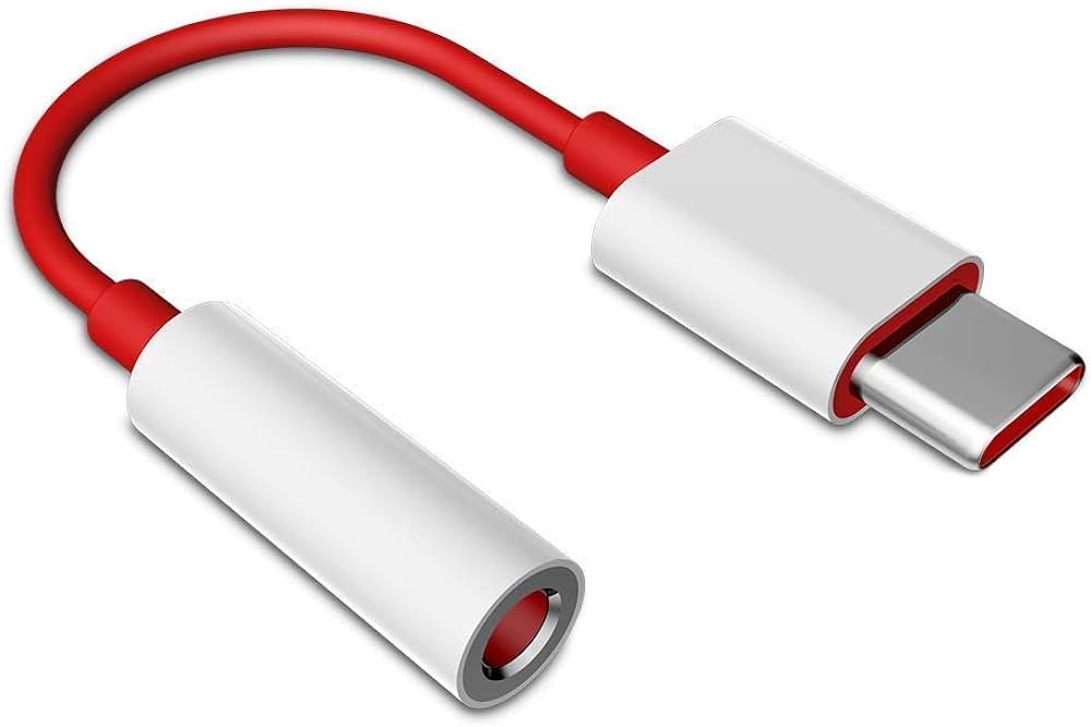 Original Type-C To 3.5MM Handsfree Connector For OnePlus Mobiles - Earphone Converter Audio Cable Adapter One Plus Headset Connector USB-C To 3.5 Aux Adapter