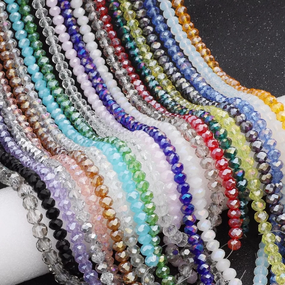 6mm Crystal Beads (80+ Pieces) for DIY Jewelry Making & Clothing Designs – High-Quality AB Crystal Beads