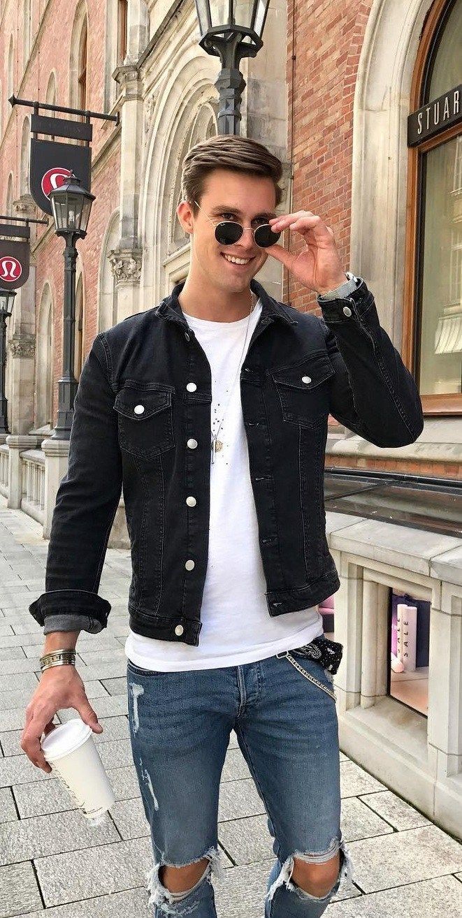 Black Denim Jacket for Boys &  Men | Winter Denim Jackets for Boys | Black Jean Jacket for Gents | Low Price Fashion Jacket for Winter Wear | Denim Jacket for Boys Black - Stylish Winter Denim Jackets for Men | Black Jacket for Boys
