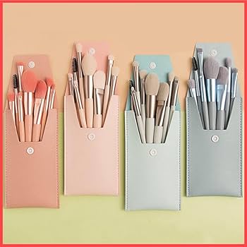 Julystar  8 Pcs Makeup Brush Set Random Colors