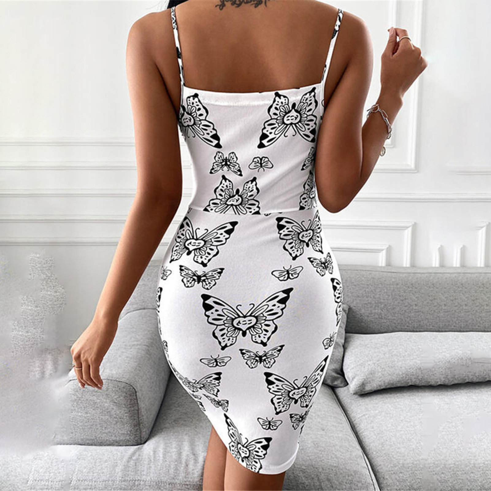 butterfly bodycon dress