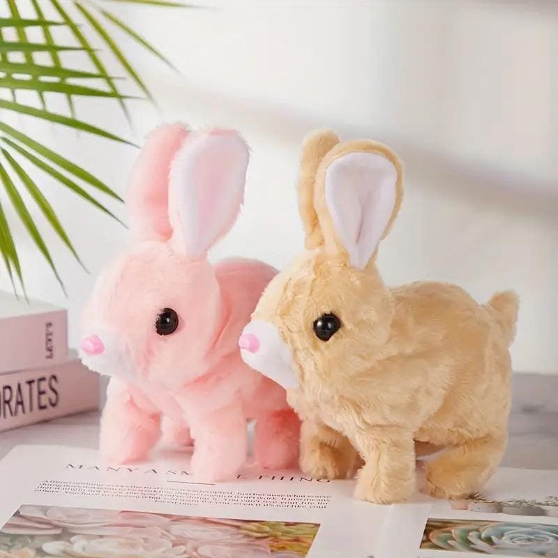 Electronic Plush Rabbit Toy for Kids | Interactive Walking, Jumping, Running & Talking Bunny with Wiggle Ears, Twitching Nose & Tail Wagging | Battery Operated Stuffed Bunny Doll – Soft Cuddly Toy for Boys & Girls | Best Birthday & Easter Gift