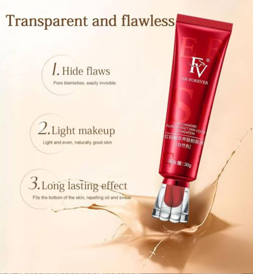 FV Foundation Tube China Red original full coverage high pigmentation Foundation Tube