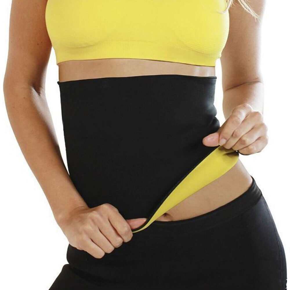 High Quality Unisex Hot Body Shaper Belt / Original Slimming Waist Trainer Yoga Slim Belt Abdomen Belly Belt Bodysuit Shapers / Genuine Neotex Stretchable Hot Body Belt / Adjustable Tummy Sweating Fat burner / Weight Loss Sports Belt for Men & Women