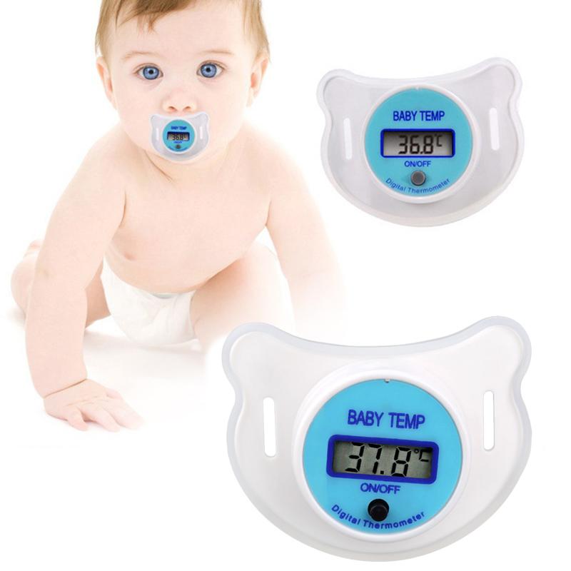 Soft Infant Baby Kid LCD Digital Mouth Pacifier Thermometer Children ...