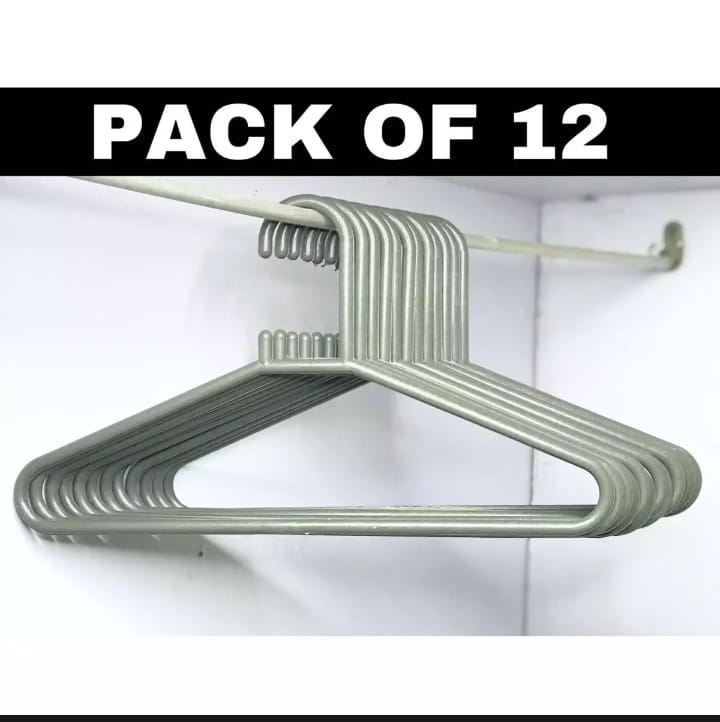 Hangers – Plastic Hanger - Hangers for Clothes - Good Quality Pack of 12  Large Grey Plastic Hangers | Daraz.pk