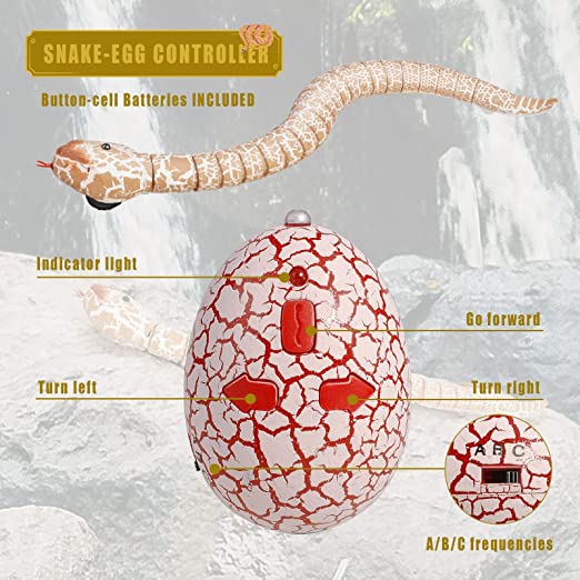 Remote Control Snake Infrared RC Animal Toys Rattlesnake With USB Cable Funny Trick Terrify Toys For Kids