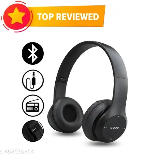 P47 Wireless Headphones Bluetooth Stereo Head phones Foldable Headset with Mic Wireless Built-in Mic compaible for all Android Devices and PC