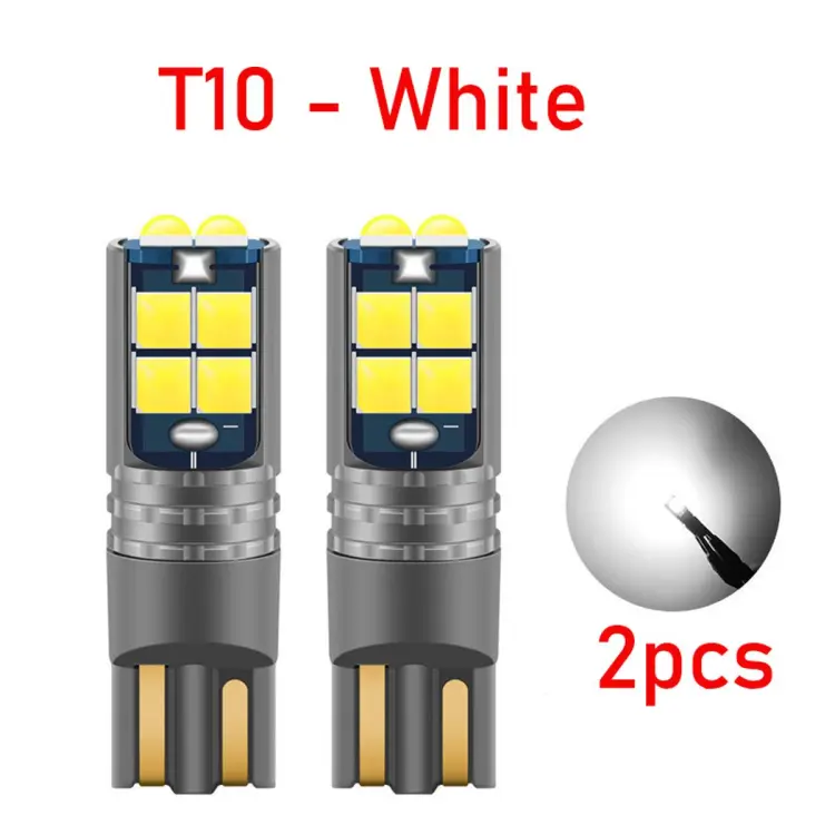 2pcs T10 W5W LED Canbus Car Bulb Interior Reading Dome Parking Light White