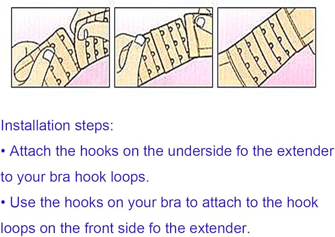 Pack of 3 Bra Extender 3 Hook,Stretchy Soft Comfortable Bra Strap Extender
