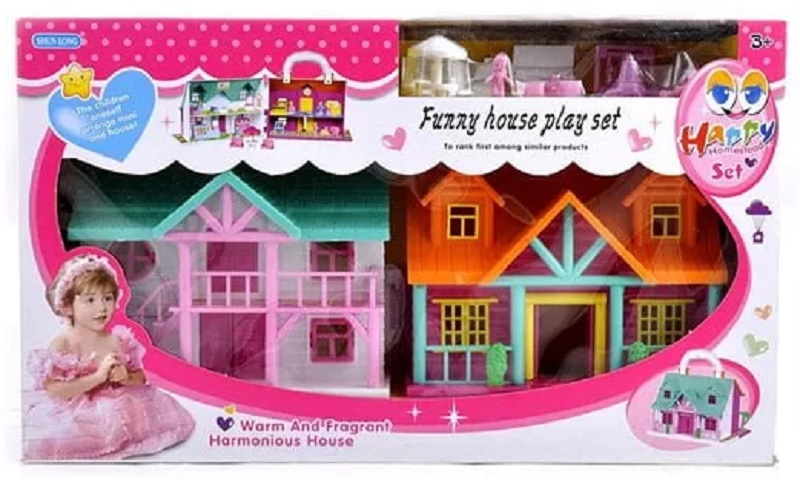 funny doll house play set