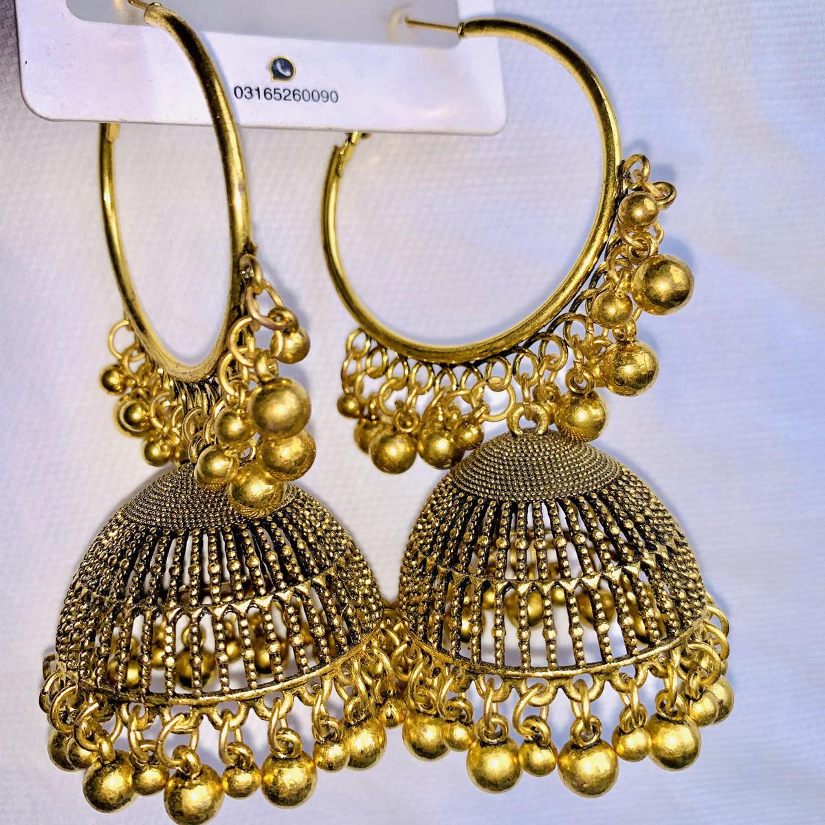 Jhumka Bali Antique Style Fo Wome And Girl New Trendy Fashion Look Earrings With Two Color