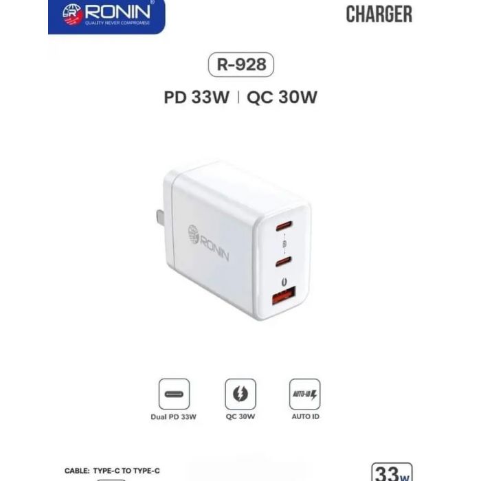 Ronin R-928 Charger 33W PD charging wall charger