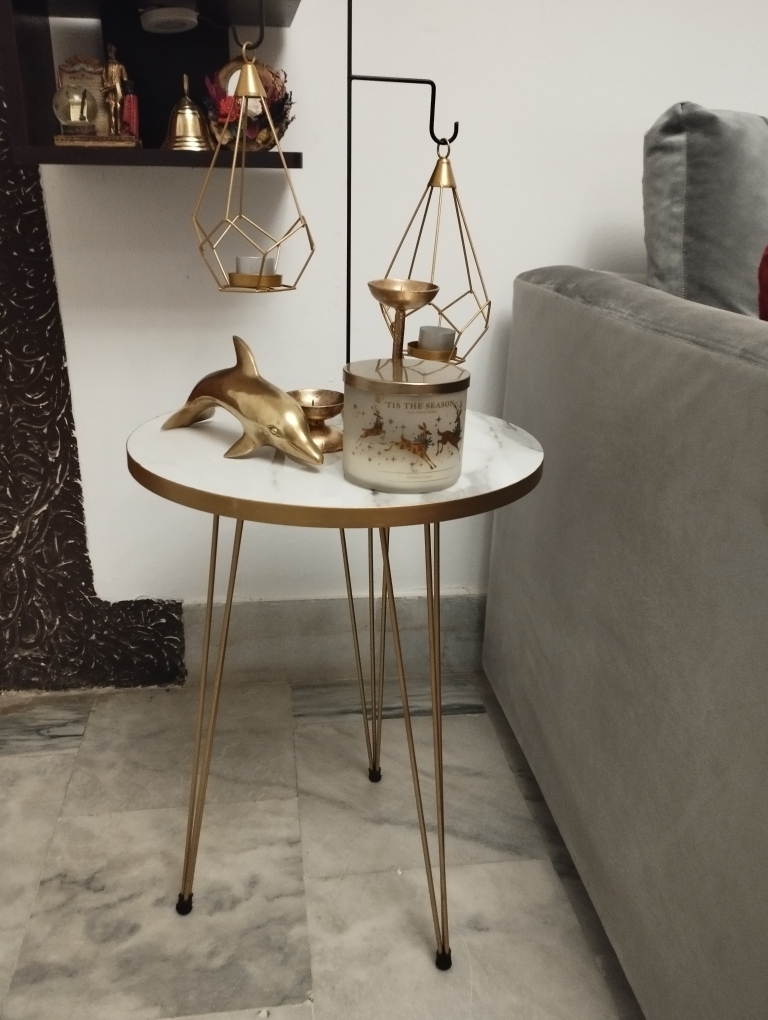1 Pcs / Set of 3 Round Coffee Table HIGH Gloss Nesting End Tables - Round Wood Stacking Coffee Side Accent Tables with Metal Legs for Living Room, Home Office, Nightstands for Bedroom, Sturdy Easy Assembly - 3 Piece Modern Nesting Table Living Room