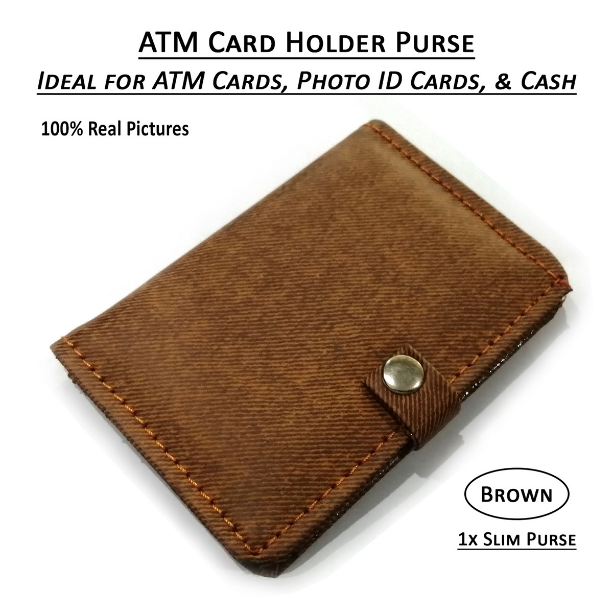 1x Pu Leather Wallet for Men Suitable for Daily Use Card Holder Wallet Slim Purse for Pocket Smart Wallet for Boys