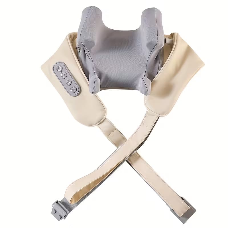 Portable Neck and shoulder Massager  Deep Kneading Shoulder Massage Device for Home, Office & Travel Shiatsu Neck & Shoulder Massager with Heat  Wearable Deep Tissue Massage Pillow for Pain Relief