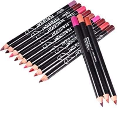 12/6Pcs Professional Lip Liner Set, Waterproof Matte Lip Liner Pencil, Smooth Lip Makeup Cosmetic Pen Set