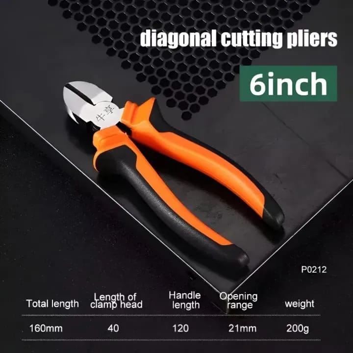 3 Pcs Electrician Plier & Cutter Set | Long Nose Plier, Side Cutter, Combination Plier | Professional Hand Tools Kit for Home & Repair Work Original
