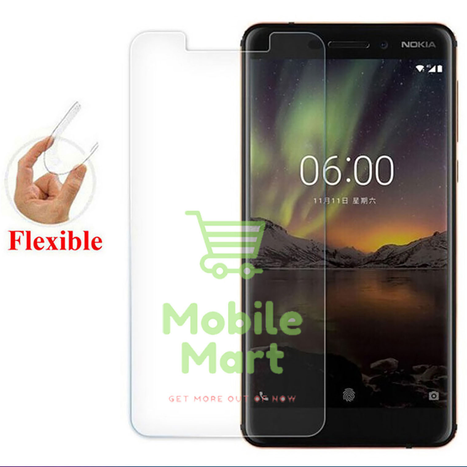 Upscreen Pellicola Protettiva Hybrid Glass Per Nokia 6.1/6 2018 - Protezione Schermo 9H, Anti-Impronta, Alta Trasparenza, Made In Germany (Chiara)