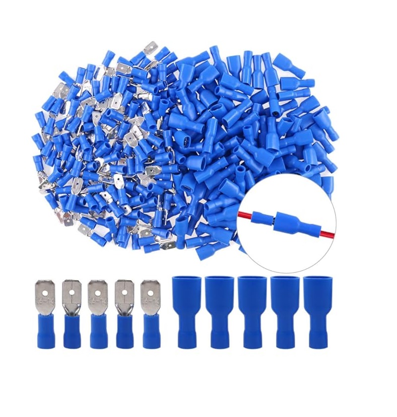 10pcs Blue Insulated Wire Cable Connector male female thimble terminal