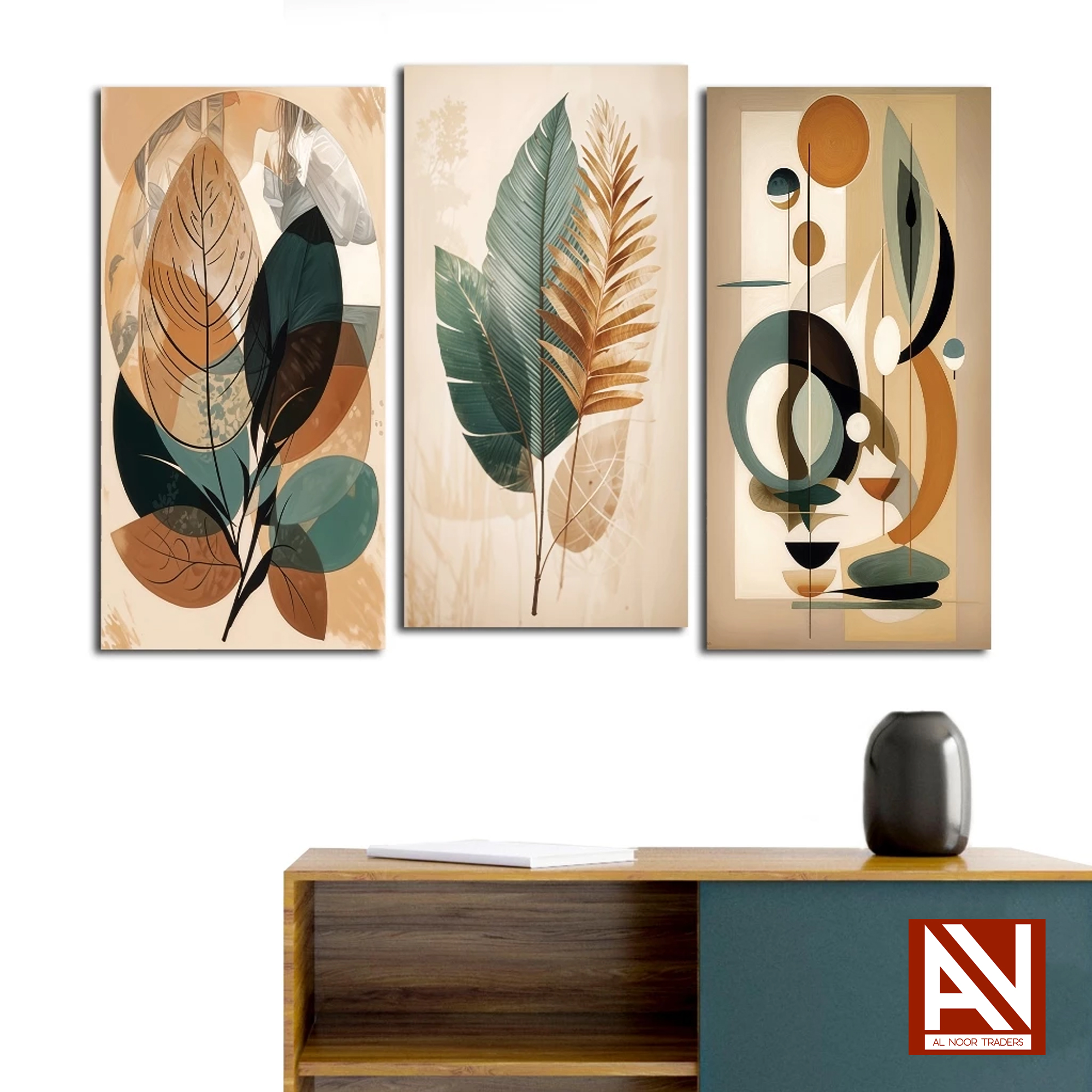 3 Pcs Wooden Canvas with sticky Paintings - AESTHETIC REALISTIC FLOWER WALL DECORATION - Wall Art - Wooden Wall Decoration Items - Wall PHOTO TILE Canvas Art Decor - Photo Frame Wall Hanging Home Decoration -  Motivational Inspirational