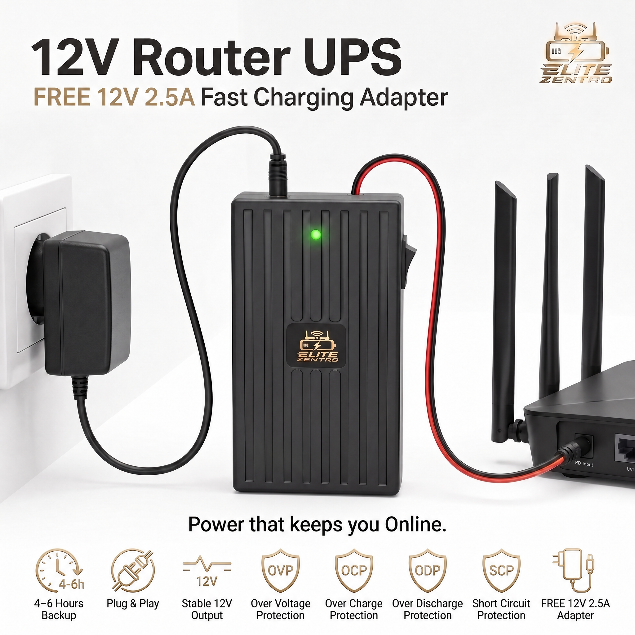12v power bank router ups 12v wifi router backup modem backup battery 12v ups for router internet backup power bank load shedding router ups 20000mah power bank 12v router battery backup mini ups for wifi