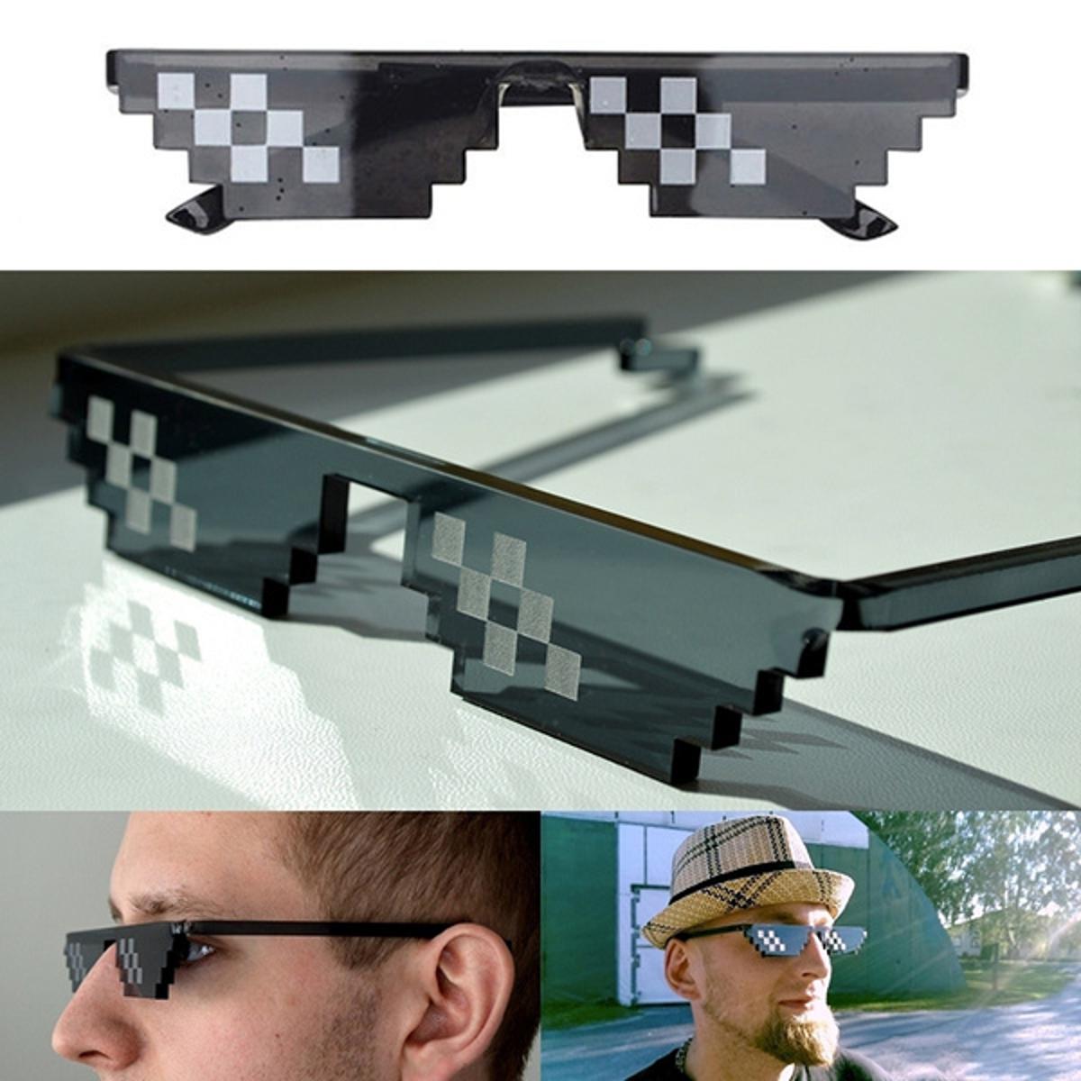 Thug Life Attitude Sunglasses Novelty MLG Pixelated Glass Bit