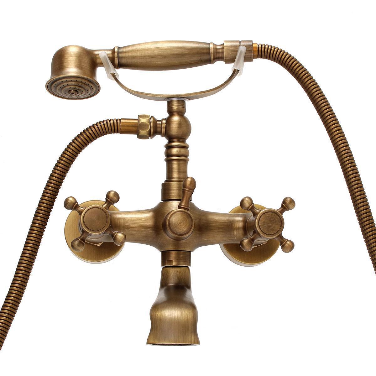 Retro Antique Phone Shape Bath Tub Faucet Wall Mounting With