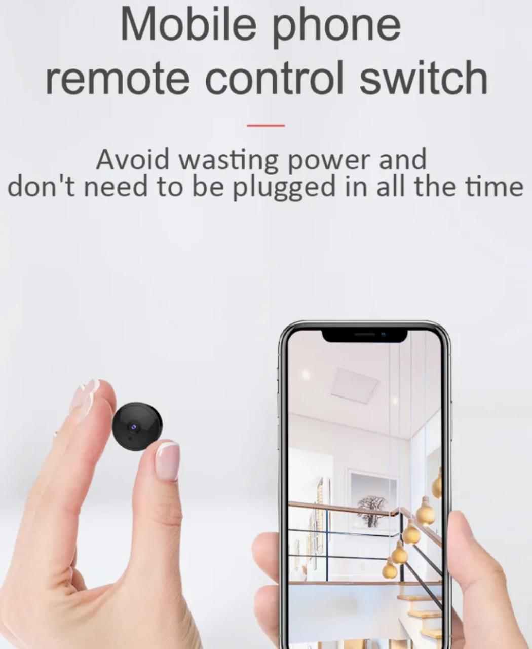 WiFi Mini HD Camera 1080p 2 Mega pixel Camera Lens Upto 128 GB Memory Card Supported Wireless Video And Video Recorder  Security Monitoring Camera Mini Portable Wifi Hd Camera