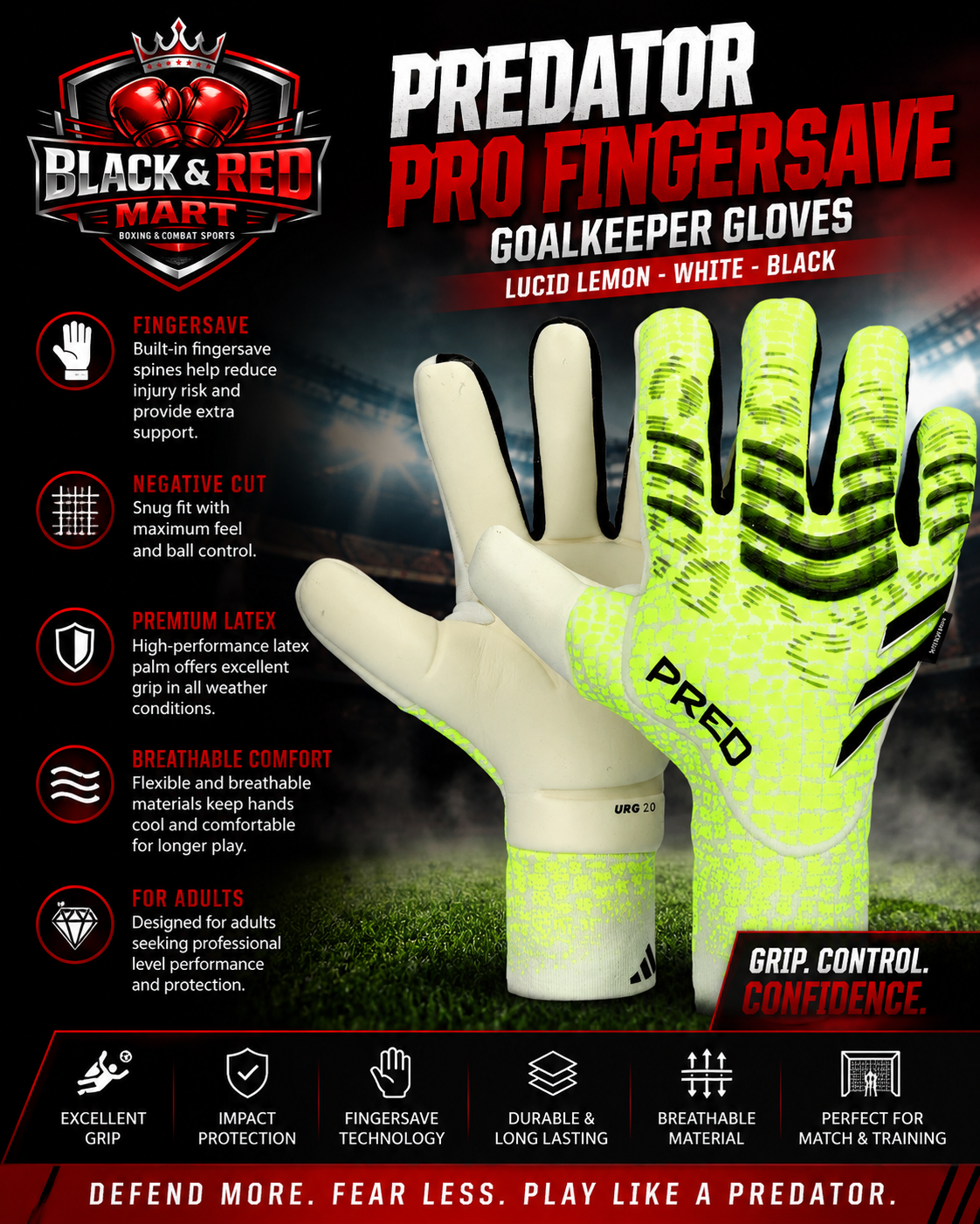 Random Color Football goalkeeper gloves High quality