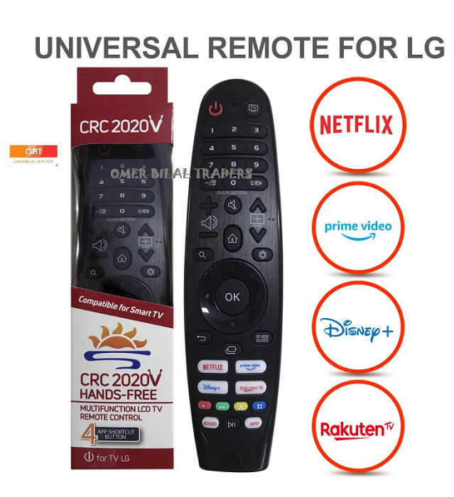 Universal LG Smart TV-LCD LED UHD QLED 4K HDR TV MR20/19/18/650/600 Series Remote (This remote control does not have voice and mouse functions) CRC2020V