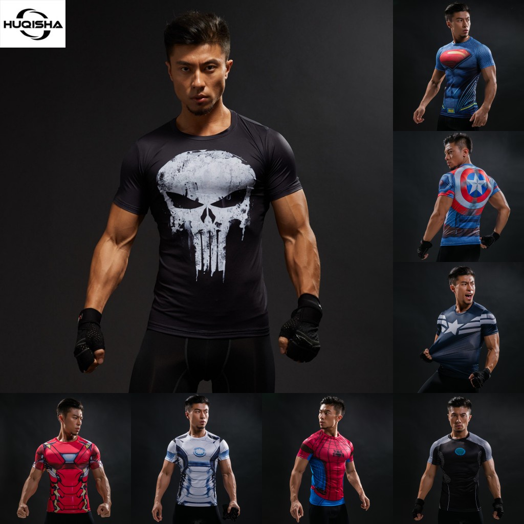 Superhero Punisher Cosplay Compression 