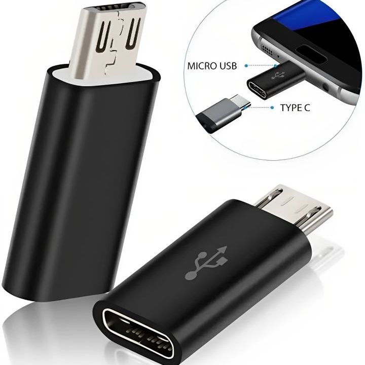 Micro USB to Type C Adapter Converter | Fast Charging Data Transfer OTG Connector | Convert Micro USB Cable to Type C for Android Smartphones | OTG Type C Converter