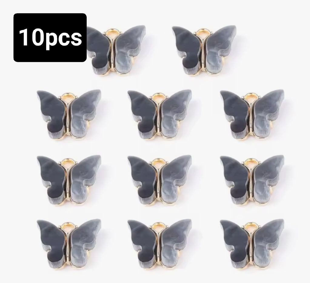 Butterfly Charms For Jewelry Making HOTTEST SALE 10pcs/lot High Quality Acrylic Butterfly Charms For Jewelry Making Bracelet Making Charms DIY Animal Pendant Handmade Jewelry For Necklace Bracelet By SAMS