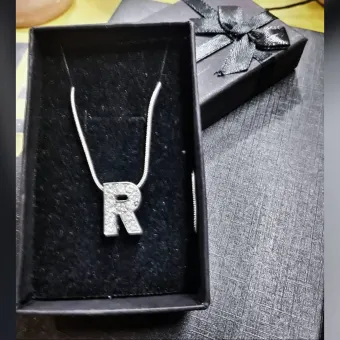Alphabet Locket R with Chain