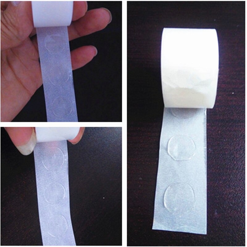 200 Glue Dots Fakee Nails Sticker Transparent Double Sided Adhesive Tapes Stickers Falsee Nail Tips Extension Stick Tools.