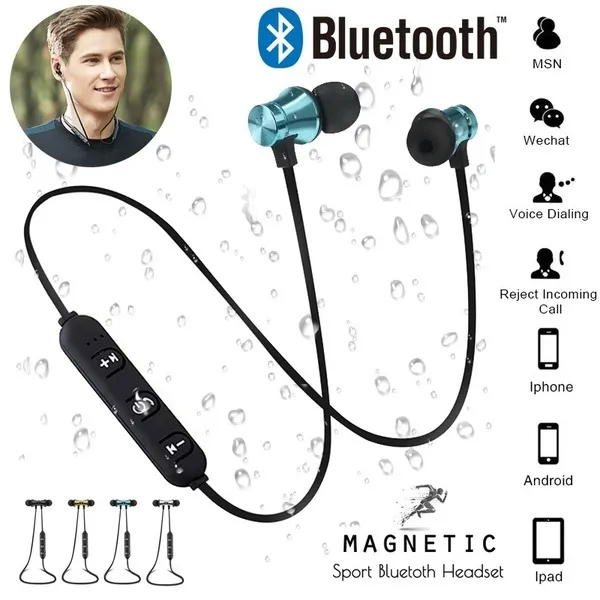 Magnetic Sports Wireless Earphones Stereo Mini Wireless Bluetooth Cordless Earphone Noise Cancelling headphone