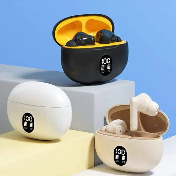 M19  TWS (True Wireless Stereo) Bluetooth Earphones Headset With HiFi Stereo Sound & Touch Control System (Connected With All Bluetooth Devices).