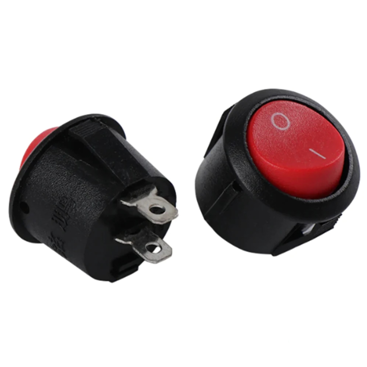 5/10PCS 2 Pin ON-OFF Rocker Switch AC/DC 250V 3A Round Boat Switches Mini Round Red