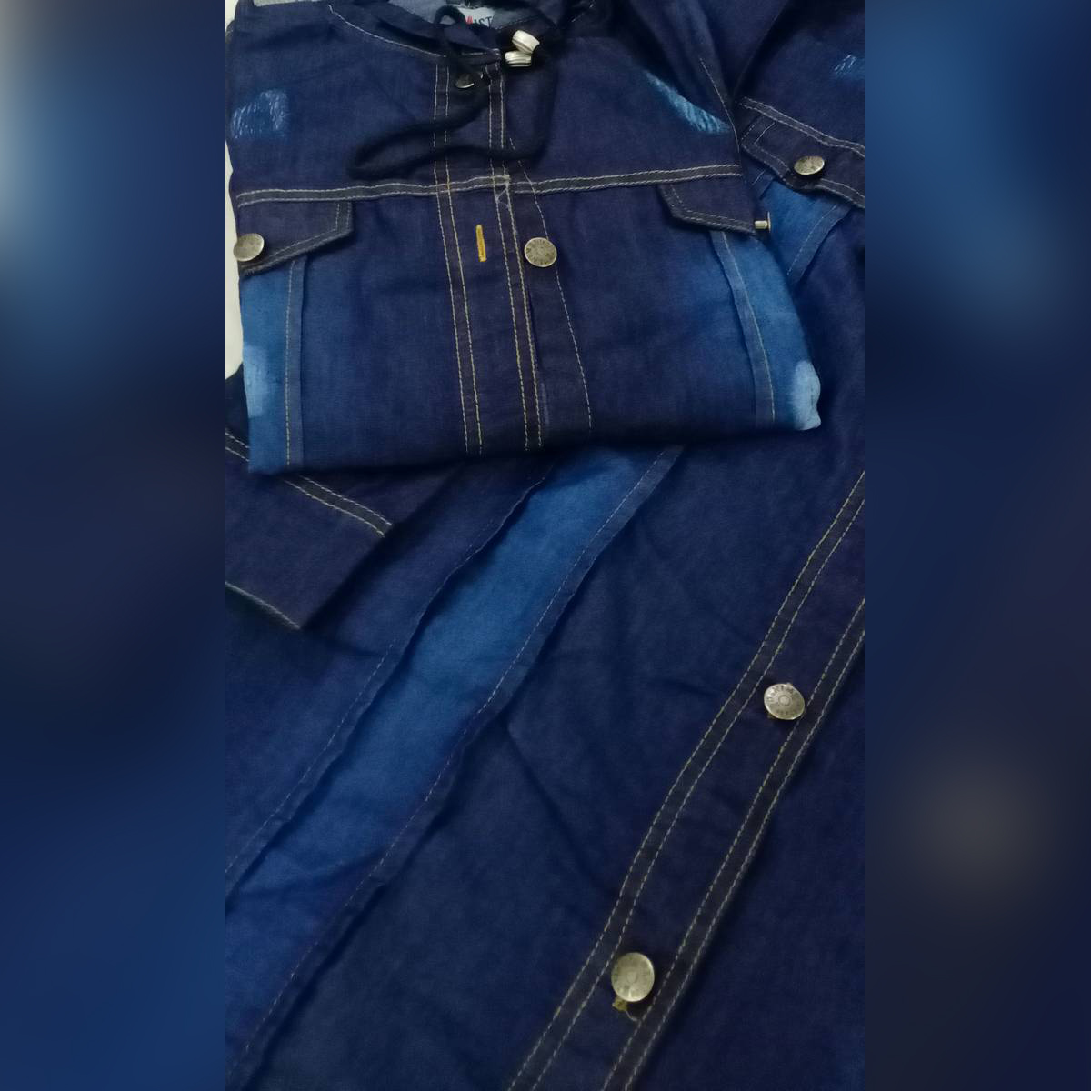 Denim Abaya - Denim Muslim Coat 