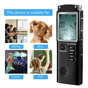  72GB Digital Voice Activated Recorder: Portable Tape Recorder  with Playback Audio Recording Device for Lectures Meetings, Small  Dictaphone Sound Recorder with Line in, Password