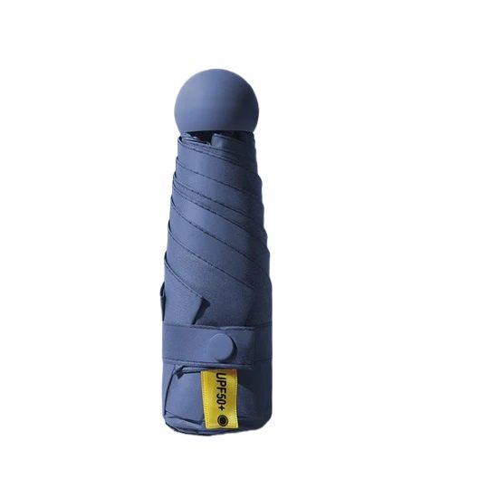 Mini pocket umbrella for rain, folding vinyl umbrella with UV ultraviolet protection, pocket sunshade, capsule - Lite Green
