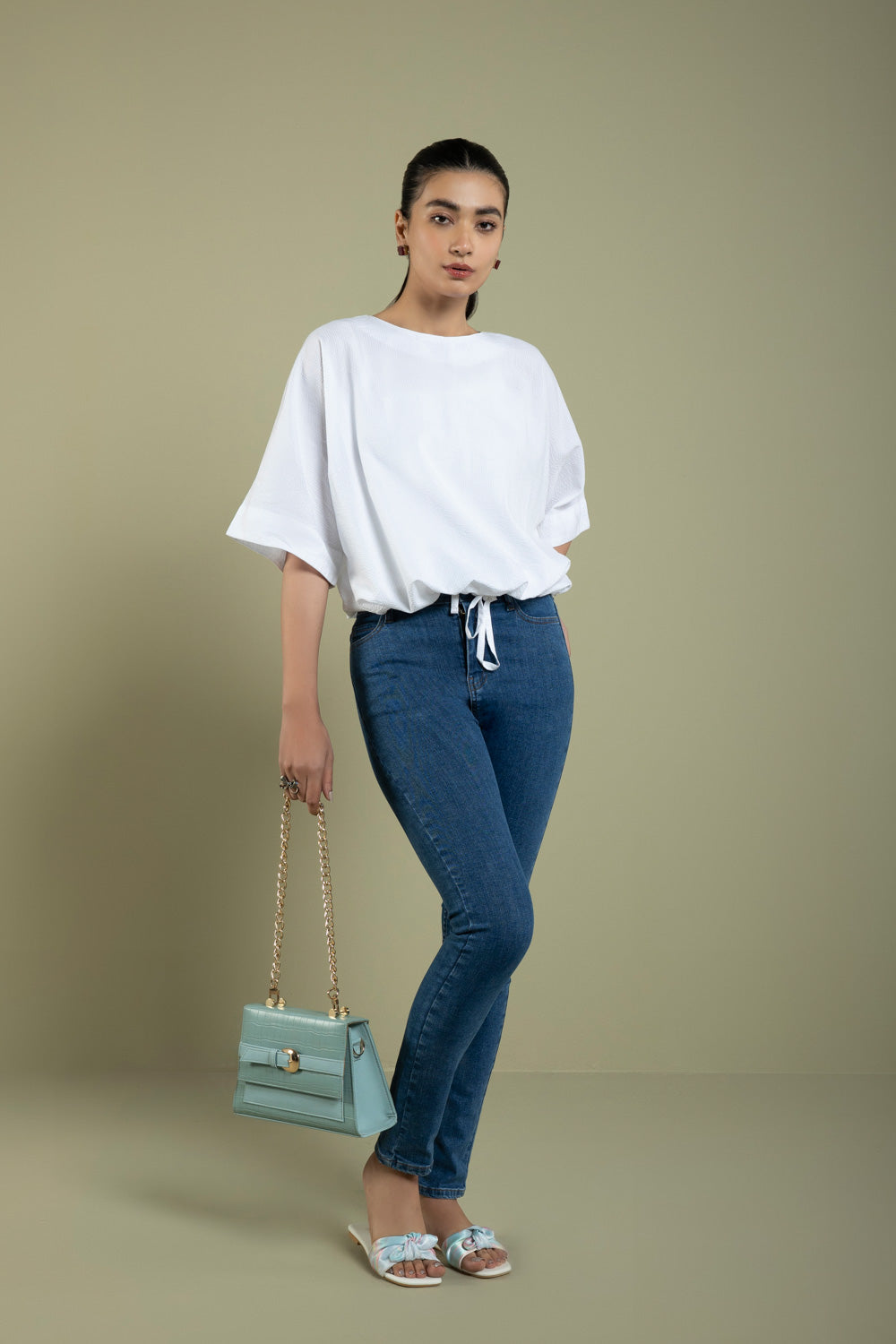 Kimono Seersucker Top