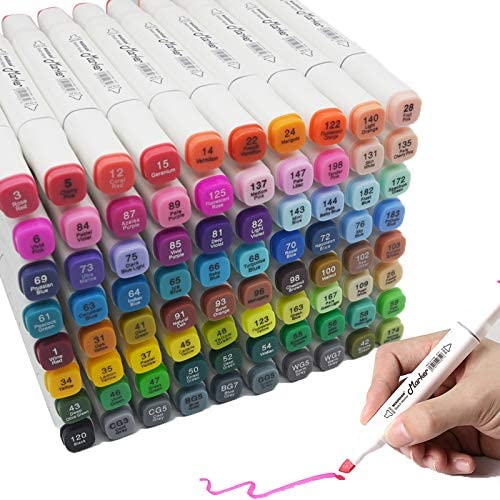 80 Colors Alcohol Markers Dual Tips Permanent Art Markers Pen for Kids